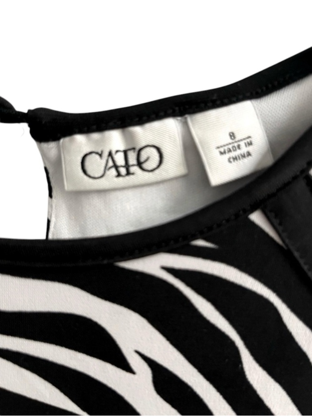 Cato Zebra Print Casual Mini Dress - Picture 3 of 5
